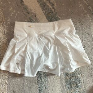White lululemon athletic pace rival mini skirt
